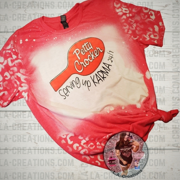 Petty Crocker Serving up Karma 24/7 Bleached Tee - Picture 1 of 1